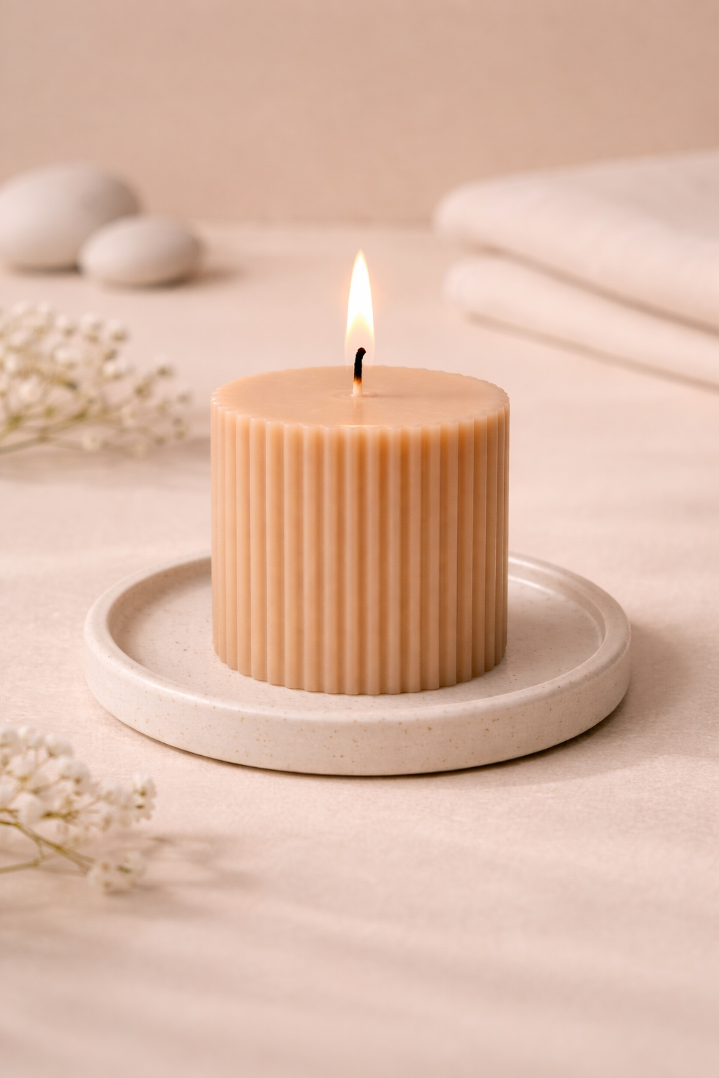 Crinkled Pillar Candles!