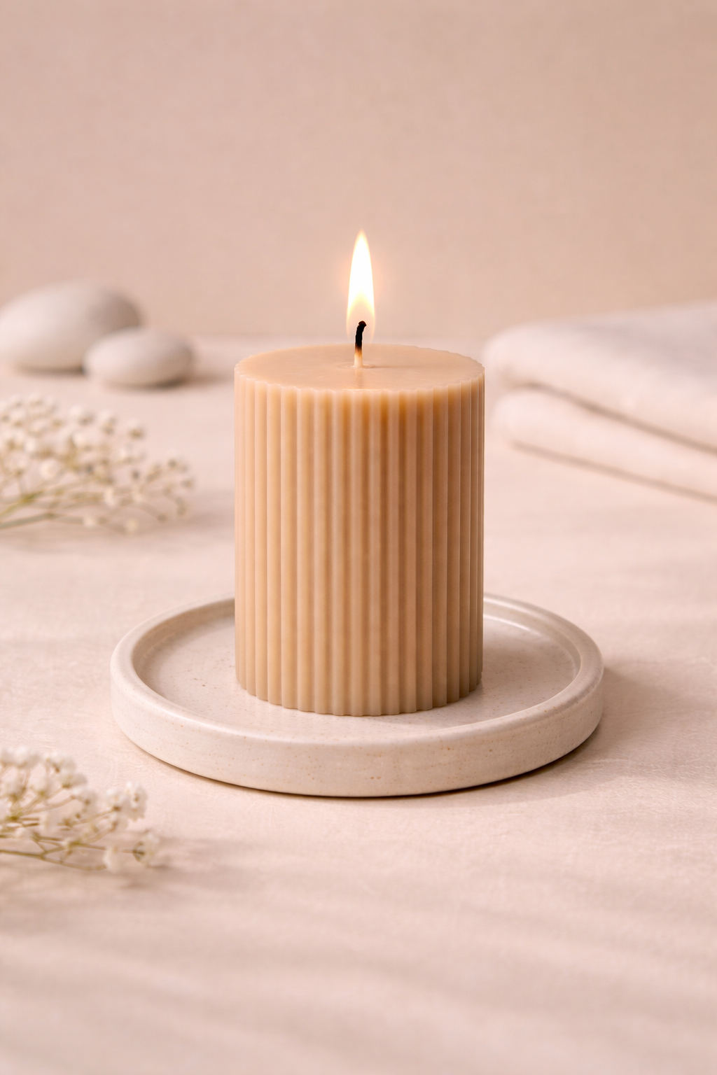 Crinkled Pillar Candles!