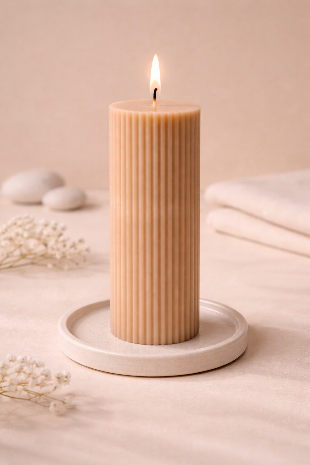 Crinkled Pillar Candles!