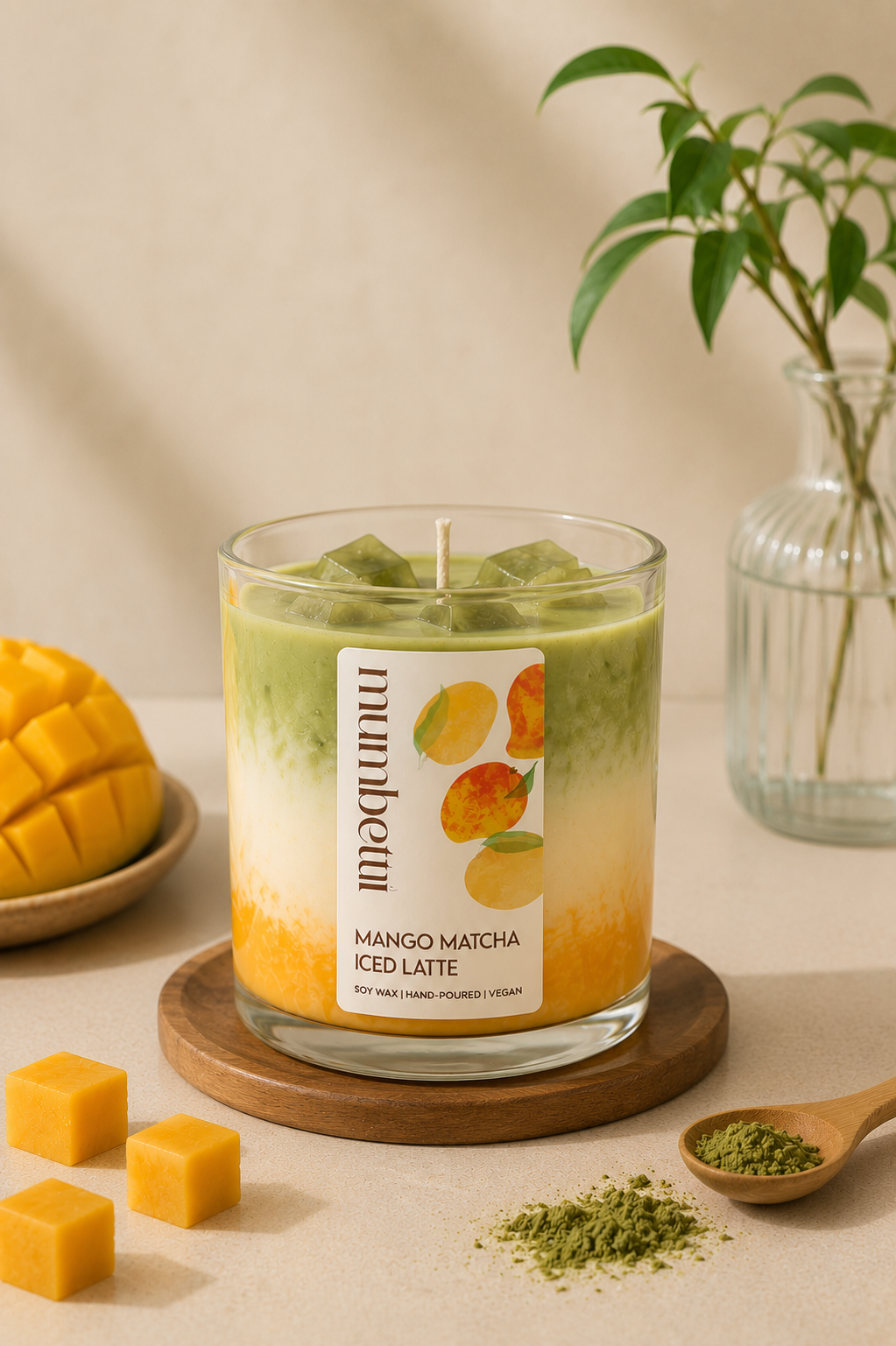 Mango Matcha Iced Latte!